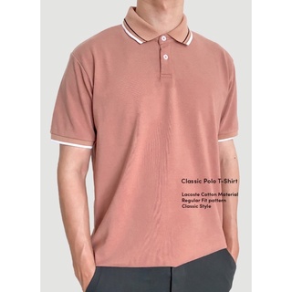 เสื้อ โปโล polo สีพื้น ผ้า ลาครอส cotton lacoste ทรงสวย ใส่สบาย เนื้อนิ่ม มีให้เลือก 6 สี