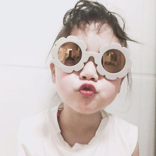 Kids Fashion Personality Small Flower Candy Color Sunglasses