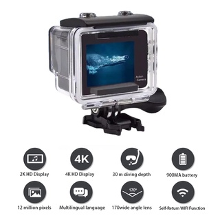 ภาพขนาดย่อของภาพหน้าปกสินค้าMO กล้องแอคชั่นแคมเมรา 2.4G รีโมทคอนโทรล กล้องติดหมวกกันน็อคกันน้ำ Pro Sports DV จากร้าน moccishop8 บน Shopee ภาพที่ 7