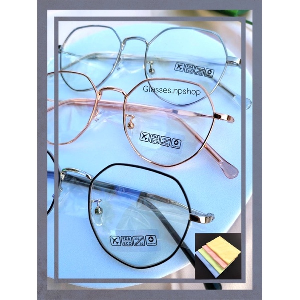 ภาพหน้าปกสินค้าแว่นตากรองแสงเลนส์บลู ป้องกันแสงสีฟ้า100% N0015 จากร้าน np_shop5338 บน Shopee