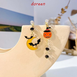 Doreen ต่างหูสตั๊ด จี้การ์ตูนฮาโลวีน เครื่องประดับแฟชั่น สําหรับผู้หญิง