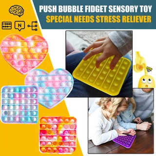 Pop Its Round Fidget Toy Push bubble stress relief kids pop it Tiktok ของเล่นสําหรับเด็ก / ผู้ใหญ่ / ของเล่นคลายเครียด
