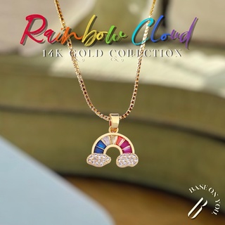 BASE ON YOU - 14k gold collection : RAINBOW CLOUD (สร้อยคอ)