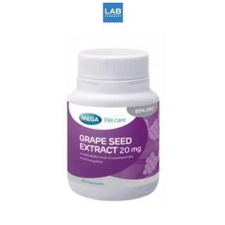 ภาพขนาดย่อของสินค้าMEGA We Care Grape Seed 20 mg. 20 capsules - ผลิตภัณฑ์เสริมอาหารสารสกัดจากเมล็ดองุ่น 20 มก.1 ขวด บรรจุ 20 แคปซูล