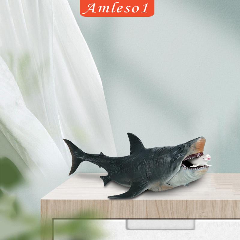 โมเดลฟิกเกอร์-รูปฉลาม-megalodon-เพ้นท์มือ-เหมาะกับของขวัญสะสม-ของเล่นสําหรับเด็กผู้ชาย-และเด็กผู้หญิง