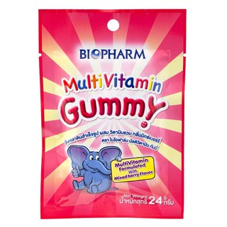 Biopharm Multivitamin Gummy 24g วุ้นเจลาติน สำเร็จรูป ผสม วิตามินรวม กลิ่นมิกซ์เบอร์รี่