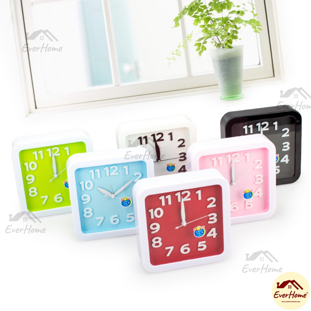 ของขวัญปีใหม่-buymore-นาฬิกาปลุก-เสียงเงียบ-ตั้งโต๊ะ-alarm-clock-สีสันน่ารัก-ๆ-หัวเตียง-นาฬิกา