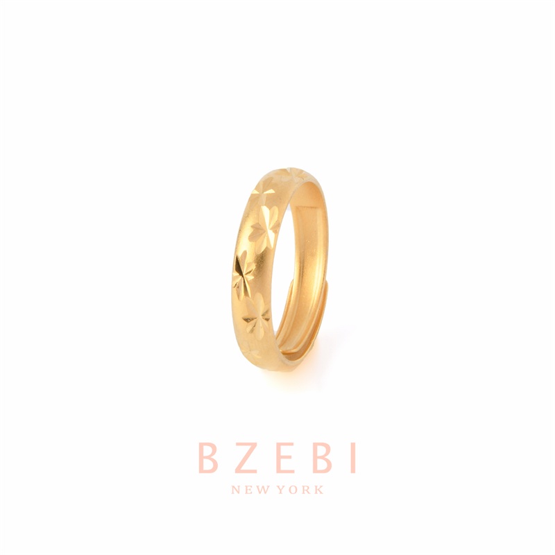 ภาพหน้าปกสินค้าBZEBI แหวนทองชุบ ผู้หญิง ทองคำแท้ ทองแท้ แฟชั่นสไตล์เกาหลี ทองคำ ทอง 18K แหวนสไตล์ตะวันตก สําหรับผู้หญิง 517r
