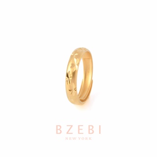 สินค้า BZEBI แหวนทองชุบ ผู้หญิง ทองคำแท้ ทองแท้ แฟชั่นสไตล์เกาหลี ทองคำ ทอง 18K แหวนสไตล์ตะวันตก สําหรับผู้หญิง 517r