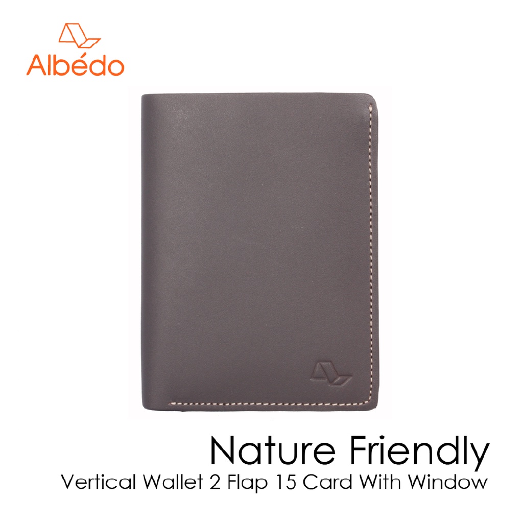 albedo-vertical-wallet-2-flap-15-card-with-window-กระเป๋าสตางค์-กระเป๋าใส่บัตร-รุ่น-nature-friendly-nf05879