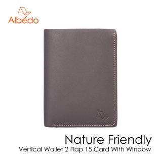 [Albedo] VERTICAL WALLET 2 FLAP 15 CARD WITH WINDOW กระเป๋าสตางค์/กระเป๋าใส่บัตร รุ่น NATURE FRIENDLY - NF05879