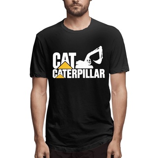 [S-5XL]เสื้อยืด พิมพ์ลาย Cat Jcb Excavator Machine Power System By Caterpillar สีเทาเข้ม สําหรับผู้ชาย