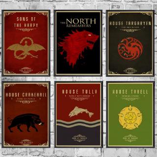 สติ๊กเกอร์โปสเตอร์ Game Of Thrones สําหรับตกแต่งบ้าน