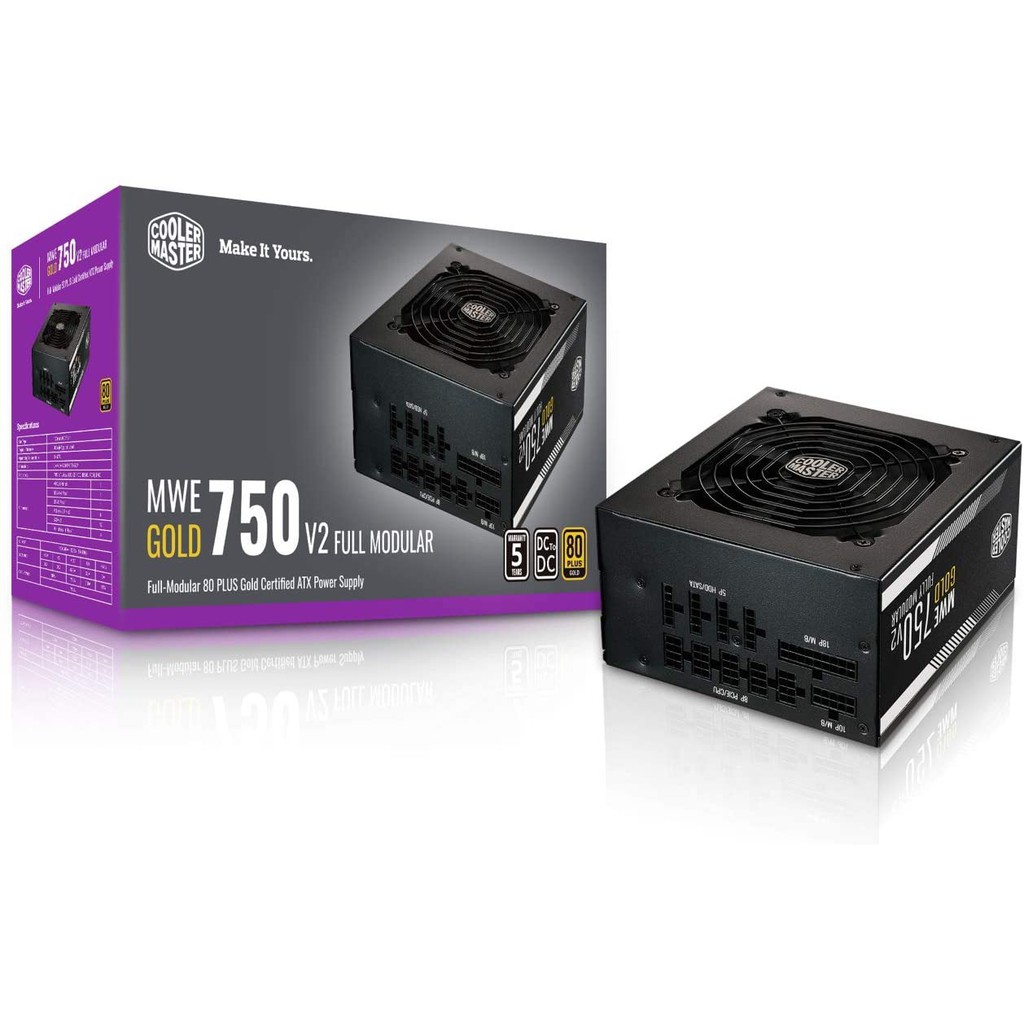 POWER SUPPLY (อุปกรณ์จ่ายไฟ) Cooler Master MWE GOLD 750W V2 FULLY