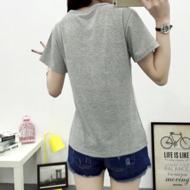 new-เสื้อยืดแฟชั่น-แขนสั้น-คอกลม-ลาย-d-amp-g-สีเทา-import-korea-รหัสสินค้า-gs3684-เทา