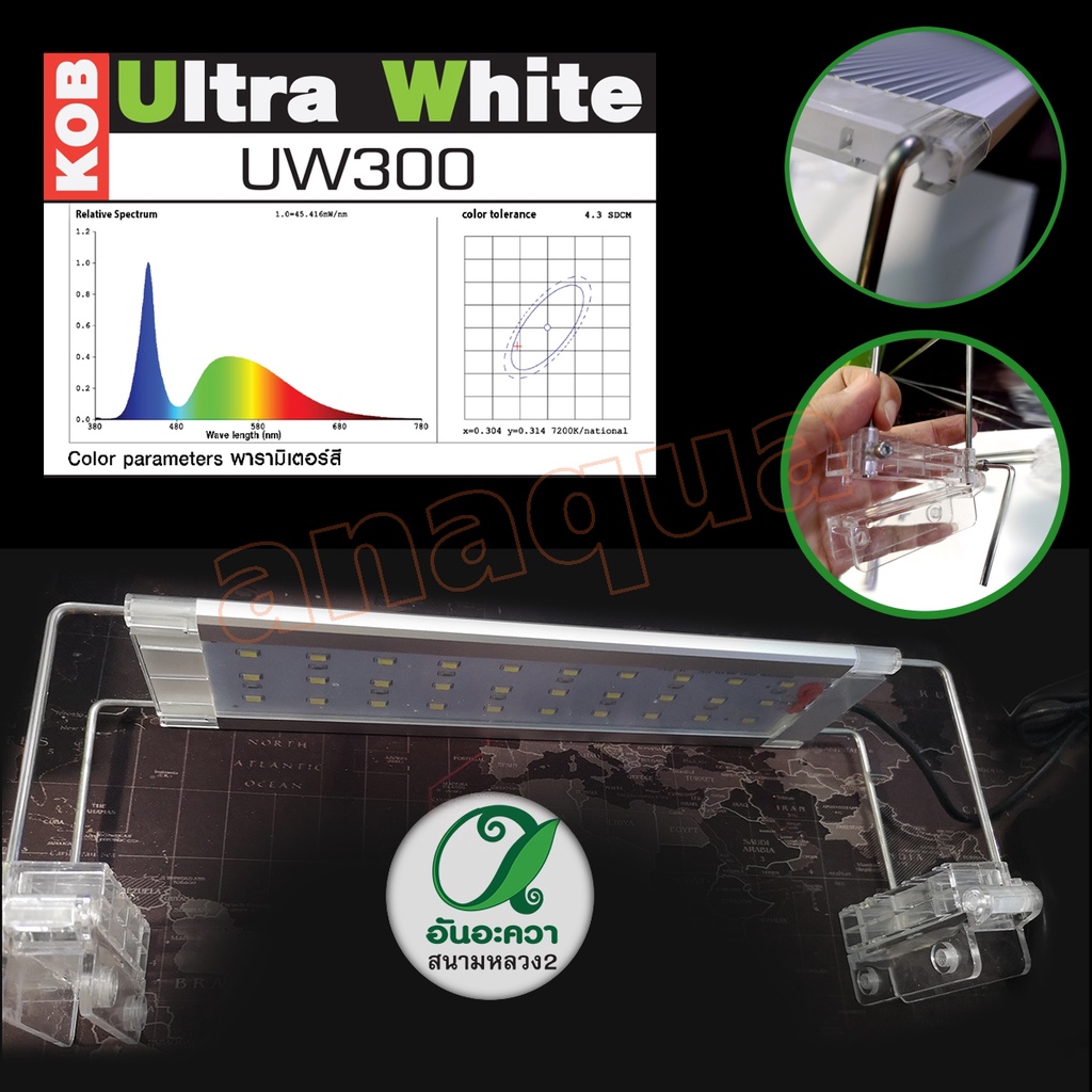 kob-led-ultra-white-90-120cm-โคมไฟตู้ไม้น้ำ-ตู้ปลา