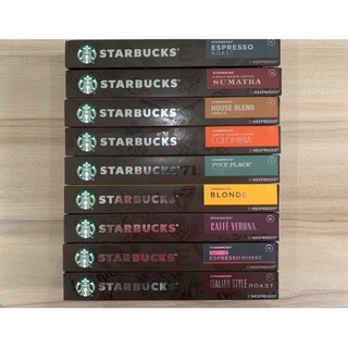 กาแฟแคปซูล สตาร์บัคส์ Starbucks 1 กล่องมี 10 แคปซูล มีทั้งหมด 9 รสชาติให้เลือก ของแท้ 100%