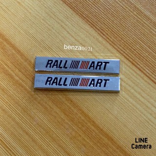 โลโก้* RALLI ART เล็กคู่ งานโลหะ ( ขนาด* 1 x 5.9 cm ) ราคาต่อคู่