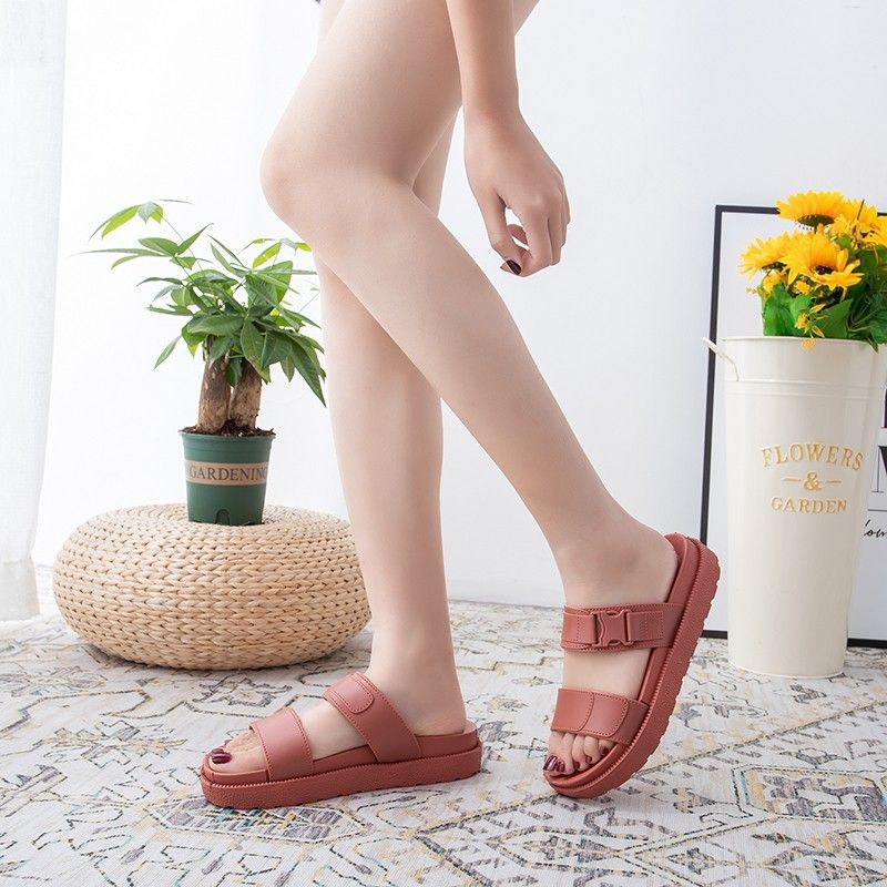 ภาพสินค้ารองเท้าแตะหญิง แบบสวม สไตล์ญี่ปุ่น แฟชั่น ทนทาน กันลื่น จากร้าน fashion.shoe บน Shopee ภาพที่ 3