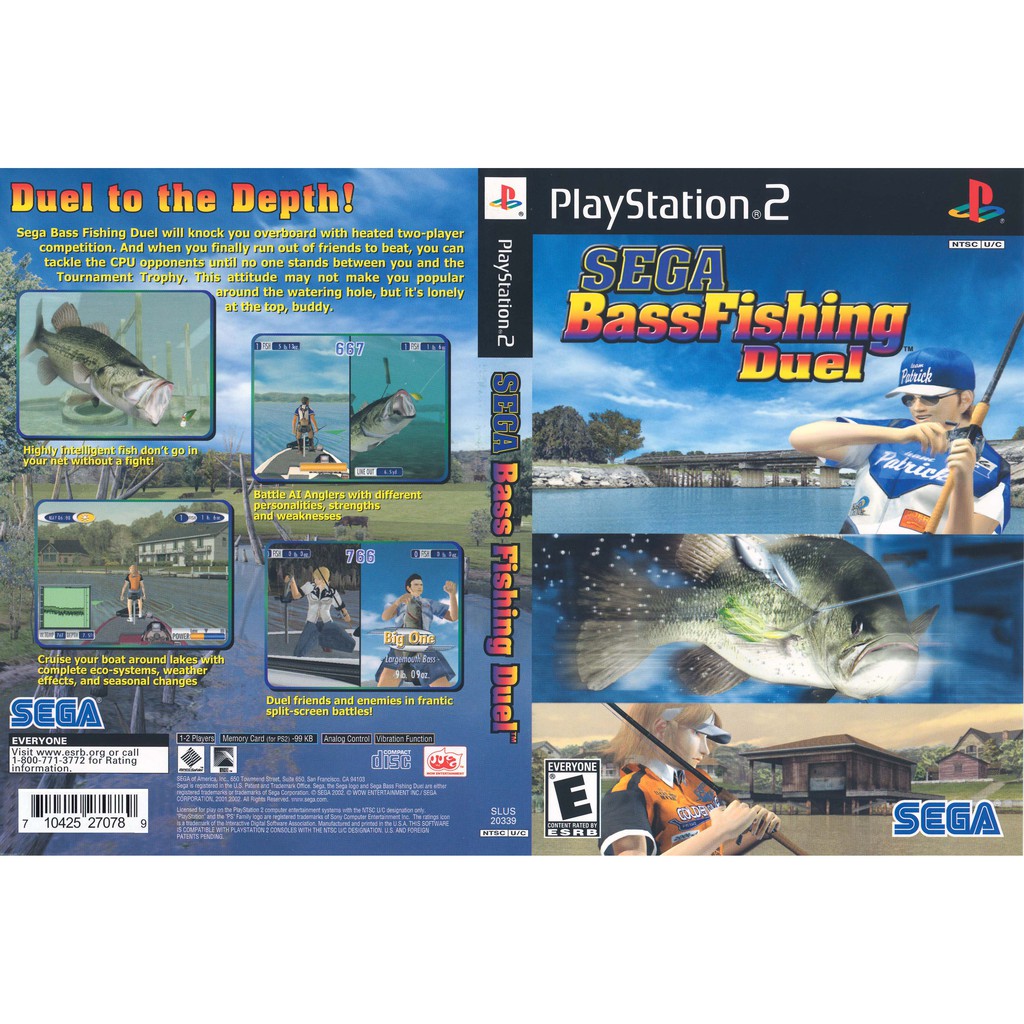 แผ่นเกมส์ Ps2 Sega bass Fishing Duel