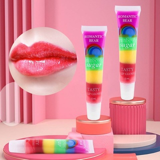 ขายปลีก ขายส่ง ROMANTIC BEAR 2 ชิ้น เซต Rainbows Sugar Tasty ลิปกลอส Pearly Lip Tint เครื่องสําอางแต่งหน้า 15 มล. -18166