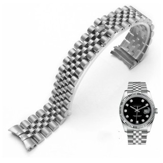 ภาพหน้าปกสินค้าReplacement Rolex steel belt Men\'s 20mm female 13mm log type solid stainless steel five beads ที่เกี่ยวข้อง