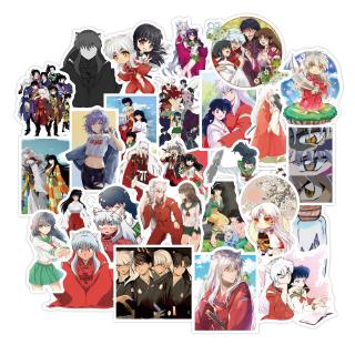 inuyasha สติ๊กเกอร์พีวีซีกันน้ําสไตล์ญี่ปุ่น 50 ชิ้น