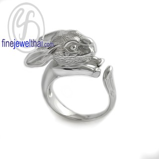 Finejewelthai แหวนเงิน-แหวนกระต่าย-แหวนเกลี้ยง-เงินแท้-R138000