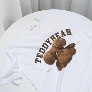 [S-5XL] เสื้อยืด Teddy Bear ถูกและดี❗️ พร้อมส่ง เสื้อสีขาว เสื้อยืดโอเวอร์ไซส์ เสื้อสไตล์เกาหลี