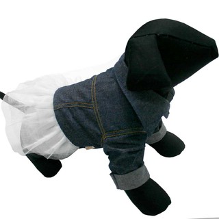 BUTTER DOGWEAR ชุดกระโปรง  กระโปรงเสื้อยีนส์ สำหรับสุนัข และ แมว  SB001