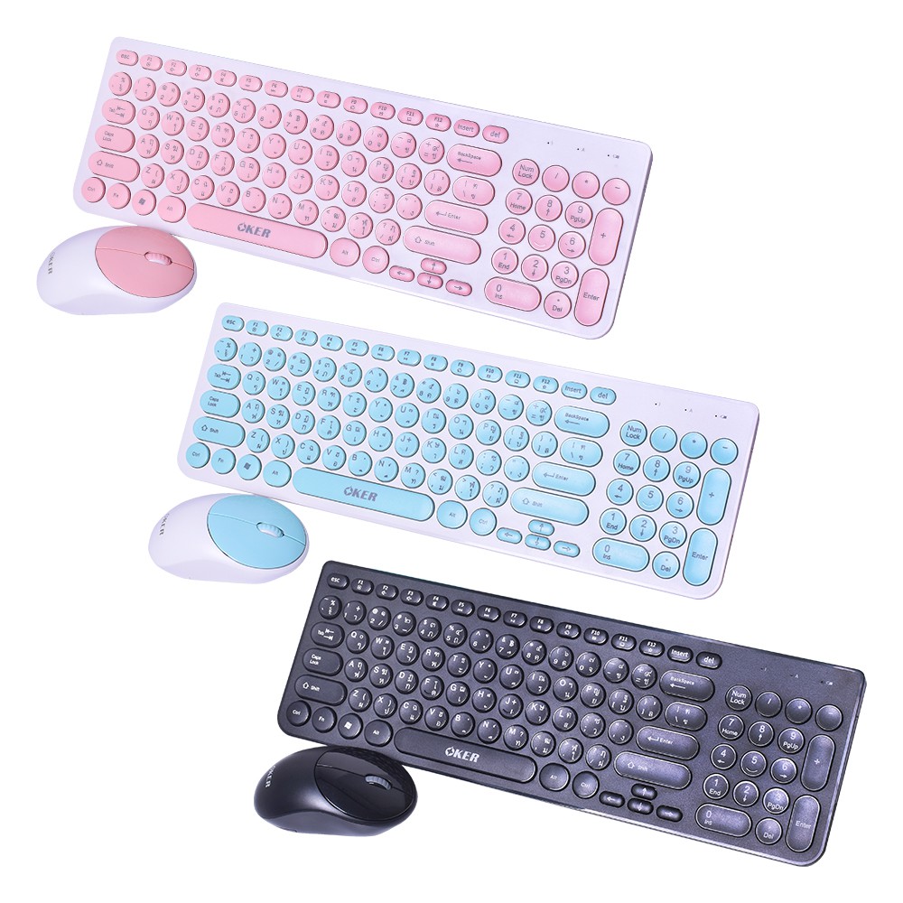 ส่งเร็ว-oker-k8830-keyboard-mouse-combo-set-wireless-ชุดคีย์บอร์ดเม้าส์-ไร้สาย-2-4ghz-8830-dm