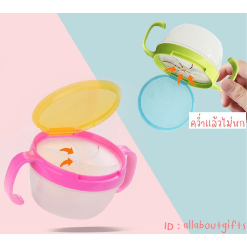 พร้อมส่ง-ถ้วยกันหกของเด็กๆมีมือจับถนัดมือ