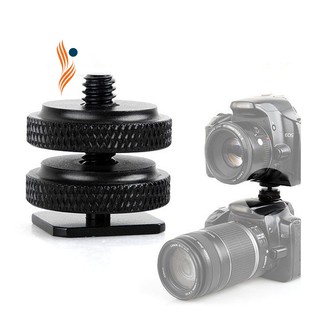 สินค้า 1/4\" Hot Shoe Adapter Mount Screw with Double Layer to Flash Hotshoe Adapter Holder Mount Photo Studio Accessories