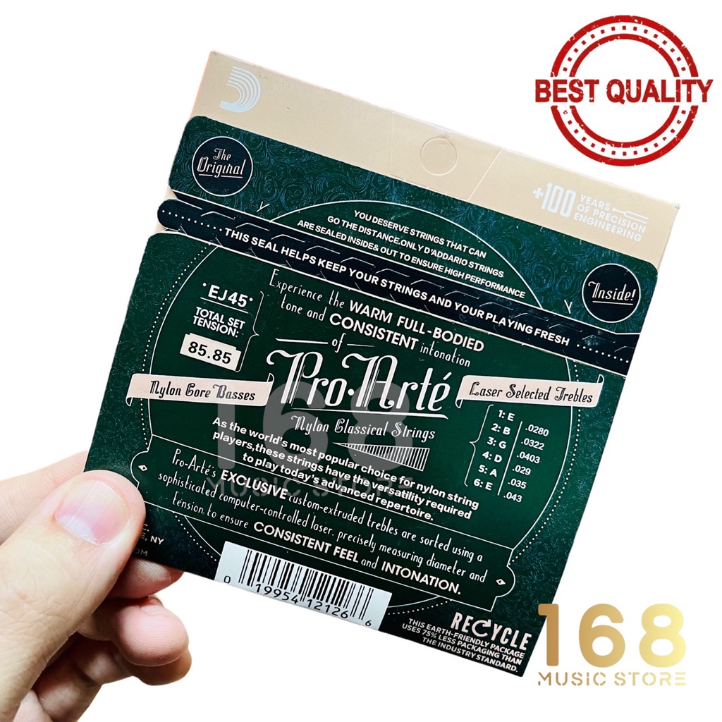 ครบชุด-daddario-สายกีต้าร์คลาสสิค-ej45-ej46-รุ่น-pro-arte-nylon-classical-guitar-strings-สายเอ็น-สายกีต้าร์-คลาสสิค