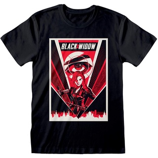 เสื้อยืดทุกวันdailyS017.VII 2021 Black Widow Unisex Adult T-Shirt (XXL) (Black/Red/White) เสื้อยืดพิมพ์ลายSto5XL
