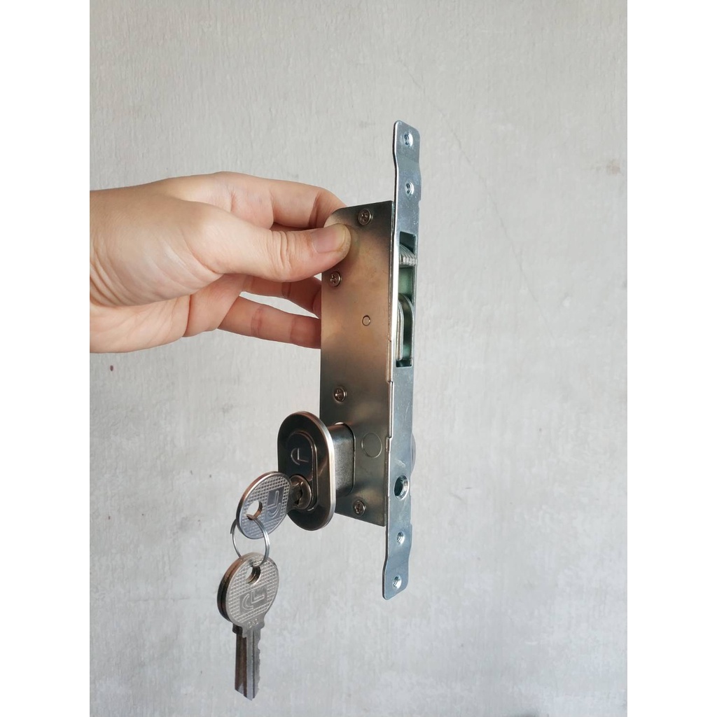 กุญแจคอม้า-กุญแจขอสับ-กุญแจบานเลื่อน-กุญแจไข1ด้าน-ยี่ห้อ-cyber-lock-sliding-door-lock