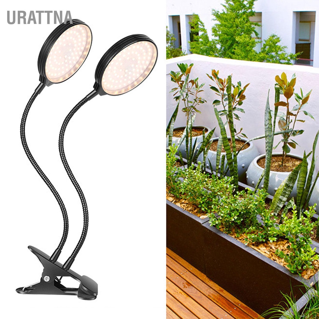 urattna-ไฟปลูกต้นไม้-led-30w-หัวคู่-พาวเวอร์ซัพพลาย-usb-ซันไลค์-ฟูลสเปกตรัม-พร้อมคลิปหนีบ