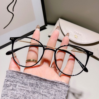 กรอบแว่นตา แว่นสายตาสั้น 0 ° ถึง 400 ° แว่นตาแฟชั่น TR90 แว่นตาทรงกลม กรอบสีน้ำตาลกาแฟ Unisex