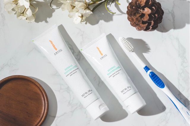ยาสีฟันสมุนไพร แอมเบอร์เฮอร์เบิลทูชเพส 50 กรัม Amber Herbal Toothpaste ...