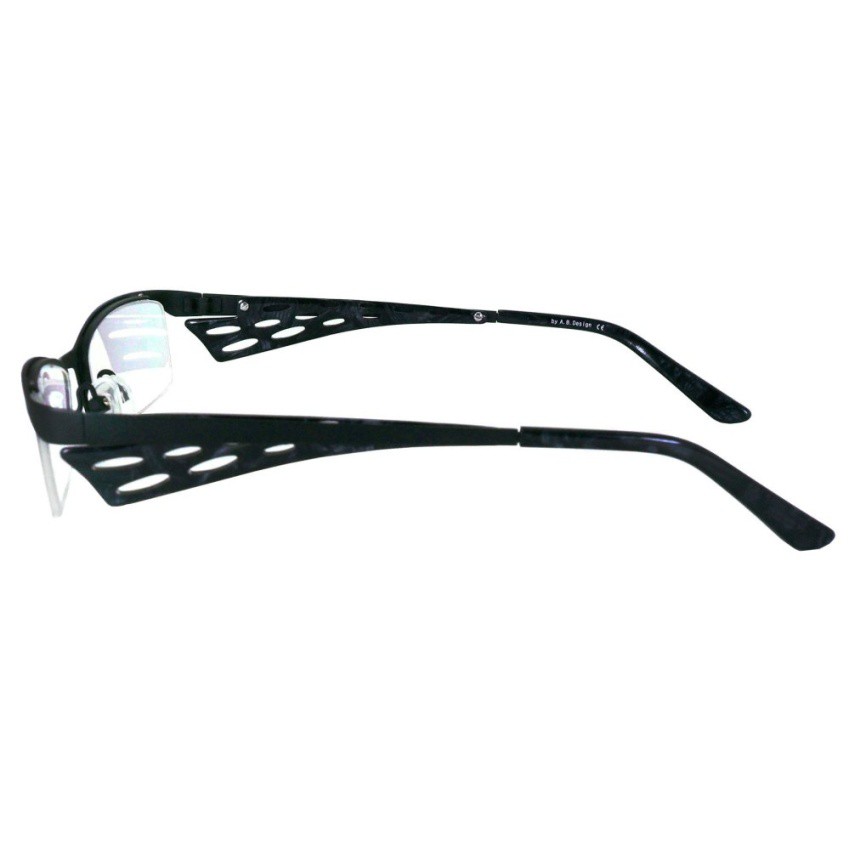 korea-แว่นตา-z-6388-สีดำ-กรอบเซาะร่อง-stainless-steel-ขาข้อต่อ