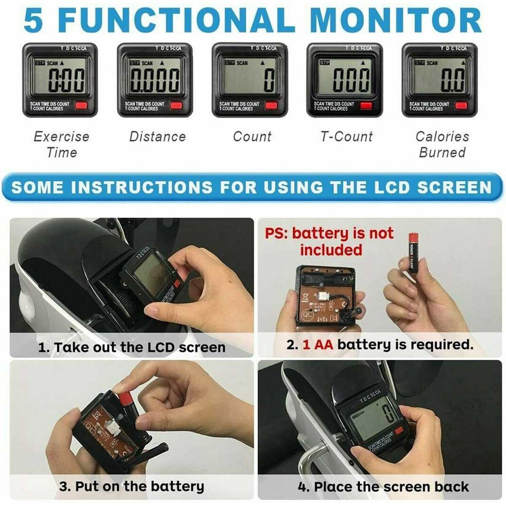 เครื่องออกกำลังกายขั้นบันไดขนาดเล็กจอ-lcd-จักรยานในร่มจักรยาน-stepper-ลู่วิ่งลู่วิ่งอุปกรณ์โฮมออฟฟิศโรงยิม