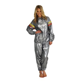 ชุดซาวน่า Sauna suit silver ชุดออกกำลังกายรีดเหงื่อสีเงิน