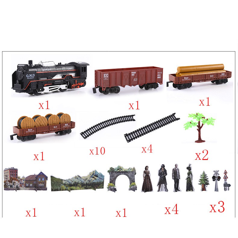 รถไฟของเล่นมาพร้อมราง-รถไฟของเล่นเด็ก-ใส่ถ่านเล่นได้เลย-ประกอบรางง่าย