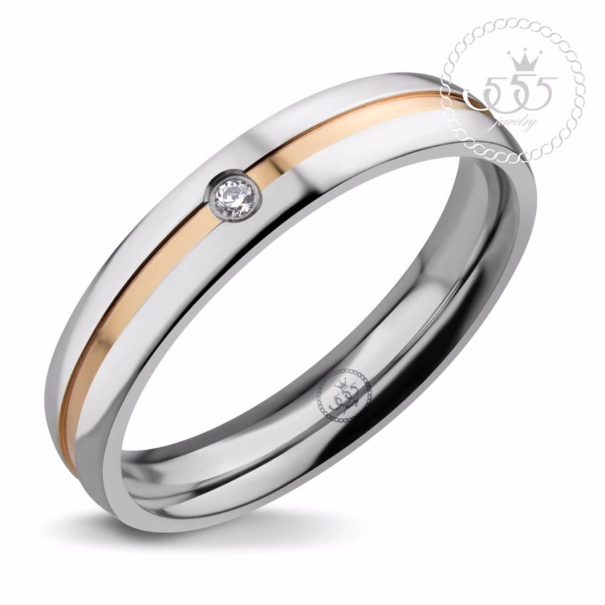 555jewelry-แหวนดีไซน์มินิมอล-สวมใส่ง่ายได้ทั้งชายและหญิง-ประดับเพชรcz-รุ่น-mnc-r102-c-rb40