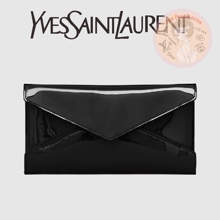 ราคาต่ำสุดของ Shopee 🔥ของแท้ 100% 🎁YSL/Yves Saint Laurent ยี่ห้อใหม่ LETTER คลัทช์หนังสิทธิบัตร