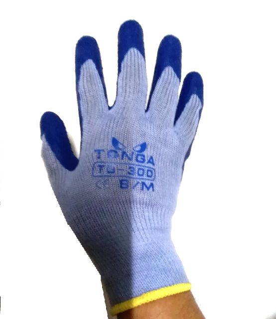 ถุงมือกันบาด-ถุงมือผ้าชุบยาง-tonga-tg-300