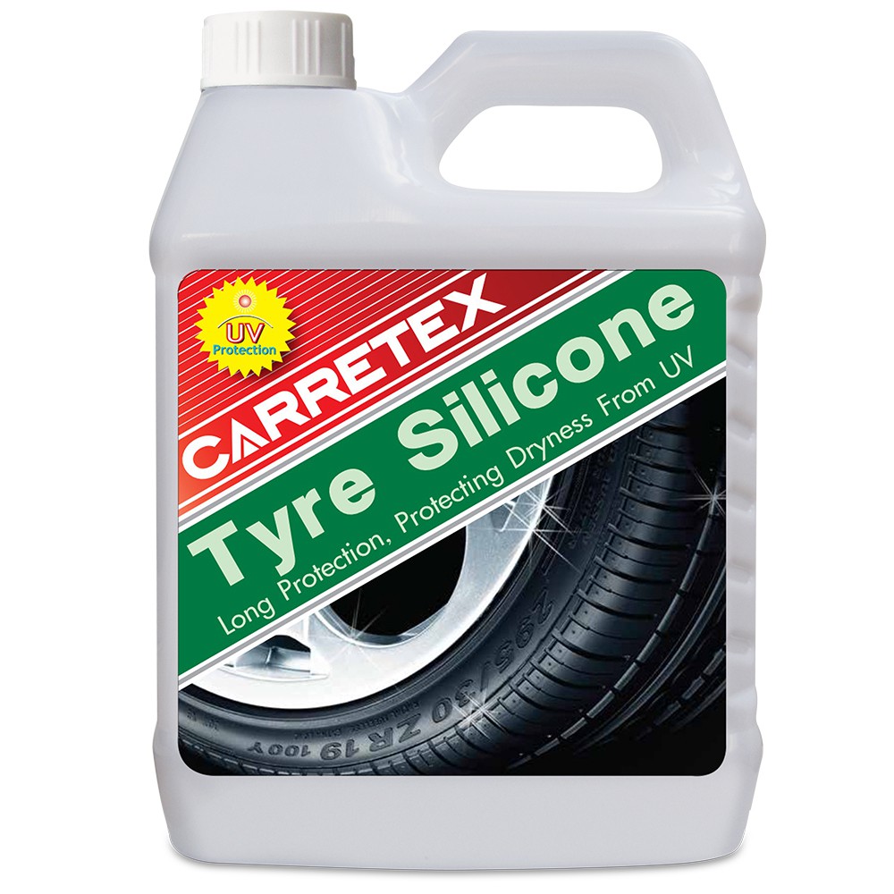 น้ำยาซิลิโคนชนิดใสเคลือบเงายางรถ-carretex-tyre-silicone