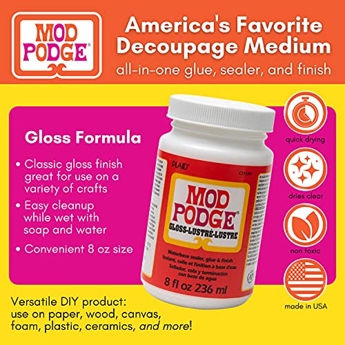 กาว MOD PODGE สำหรับงานเดคูพาจ สูตรเคลือบเงา GLOSS 8 oz. | Shopee Thailand