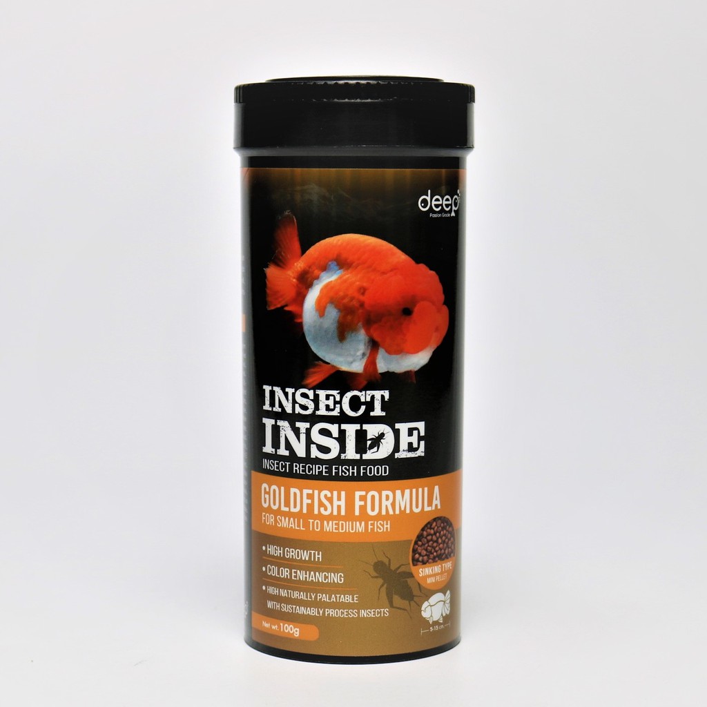 DEEP INSECT INSIDE เม็ดจมน้ำ (อาหารปลาทองสูตรผสมโปรตีนจากแมลง โปรตีนสูง ...