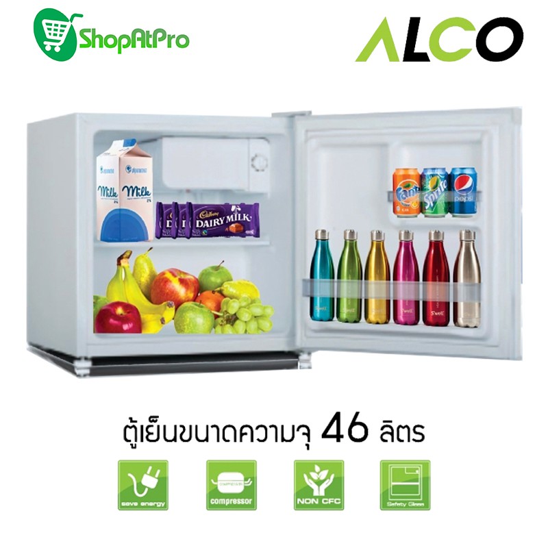 ภาพสินค้าALCO ตู้เย็นมินิบาร์ ขนาด 1.7 คิว ความจุ 46 ลิตร สีขาว รุ่น AN-FR468 White (รับประกันคอมเพลสเซอร์ 3 ปี) จากร้าน shopatpro บน Shopee ภาพที่ 3